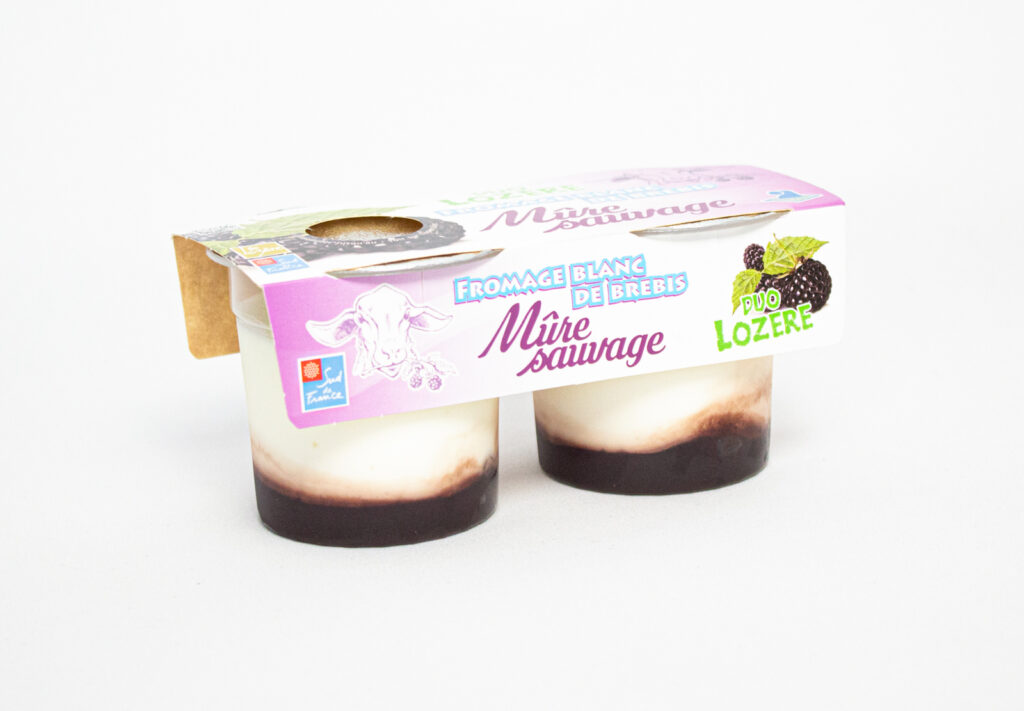 Duo Lozère - Fromage Blanc Brebis sur lit de confiture de mûres